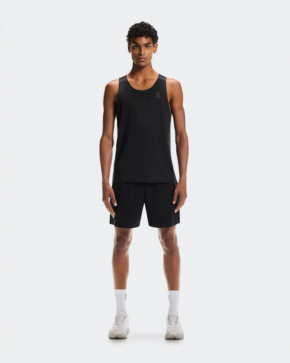 On Performance Tank Black & Eclipse Masculino – Corrida de rua, clima quente
