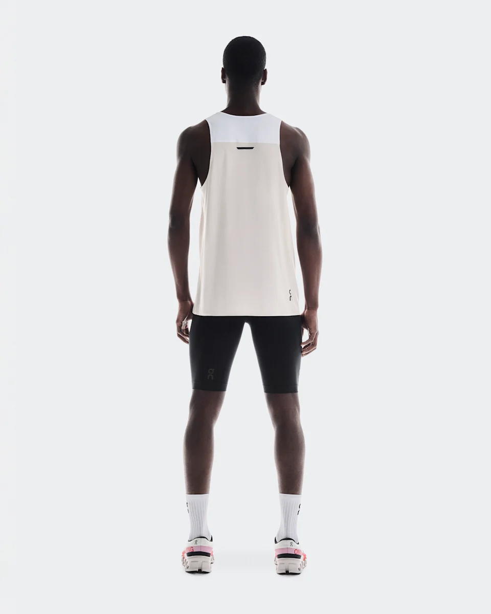 On Performance Tank White & Silver Masculino