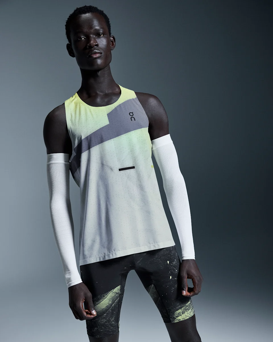 On Race Tights Half Black & Limelight Masculino