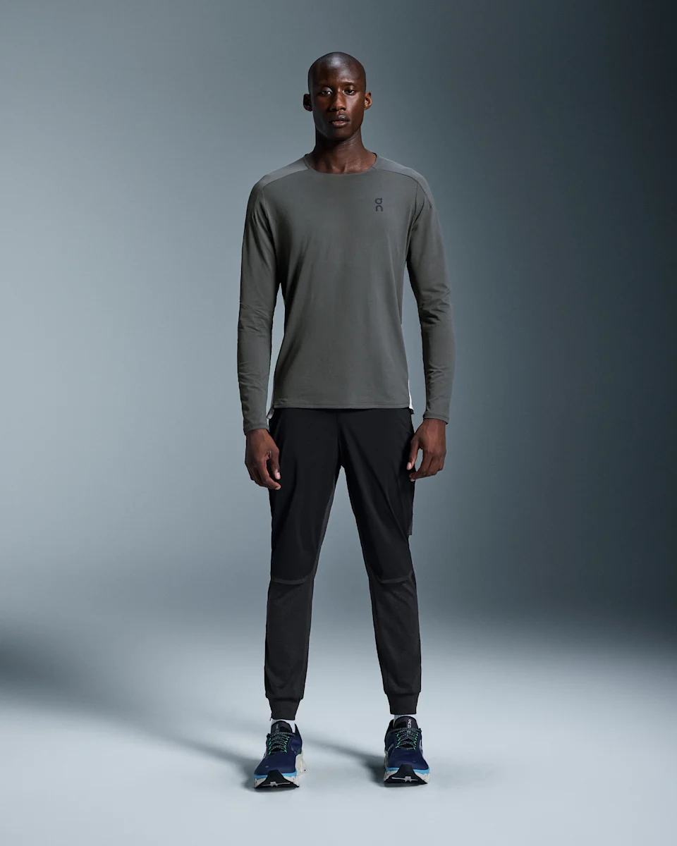 On Weather Pants Black Masculino – Corridas em tempo frio, respirável e com detalhes ajustáveis
