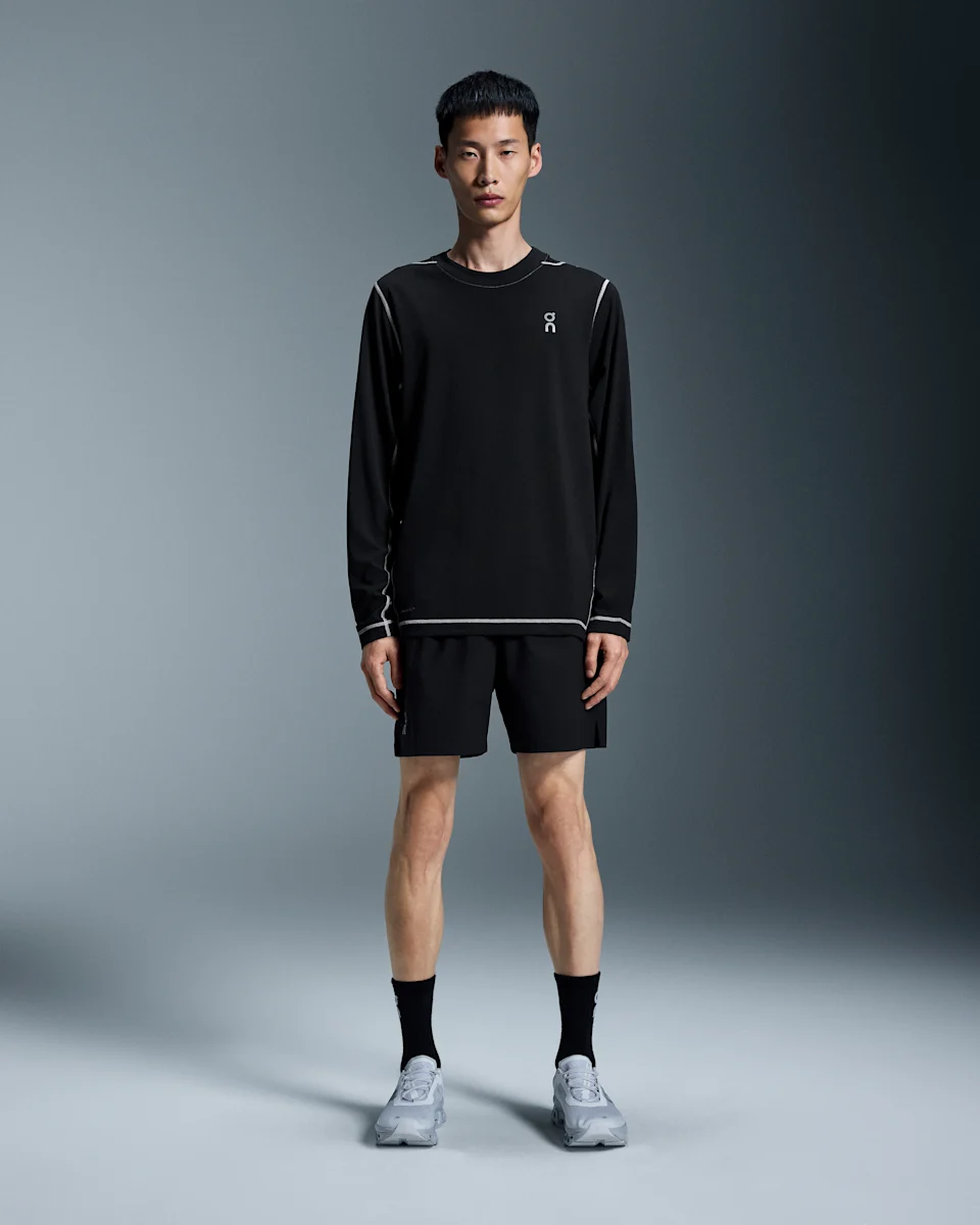 On 5" Core Shorts Black Masculino – Corrida, leve, short interno