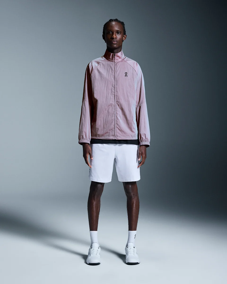 On Court Jacket Pink Masculino – Prática de tênis de alta performance, leve, tecido iridescente