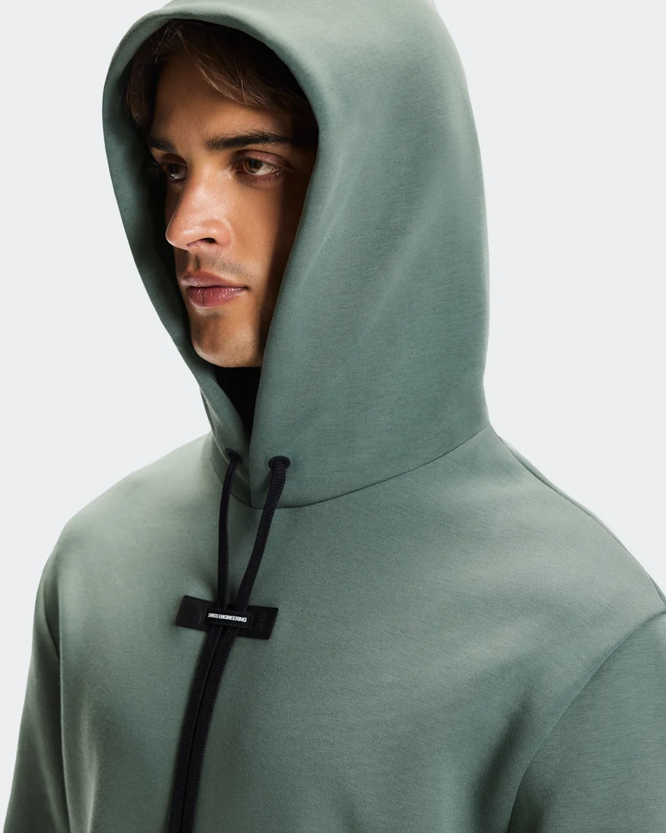 On Focus Tech Hoodie Olive Masculino