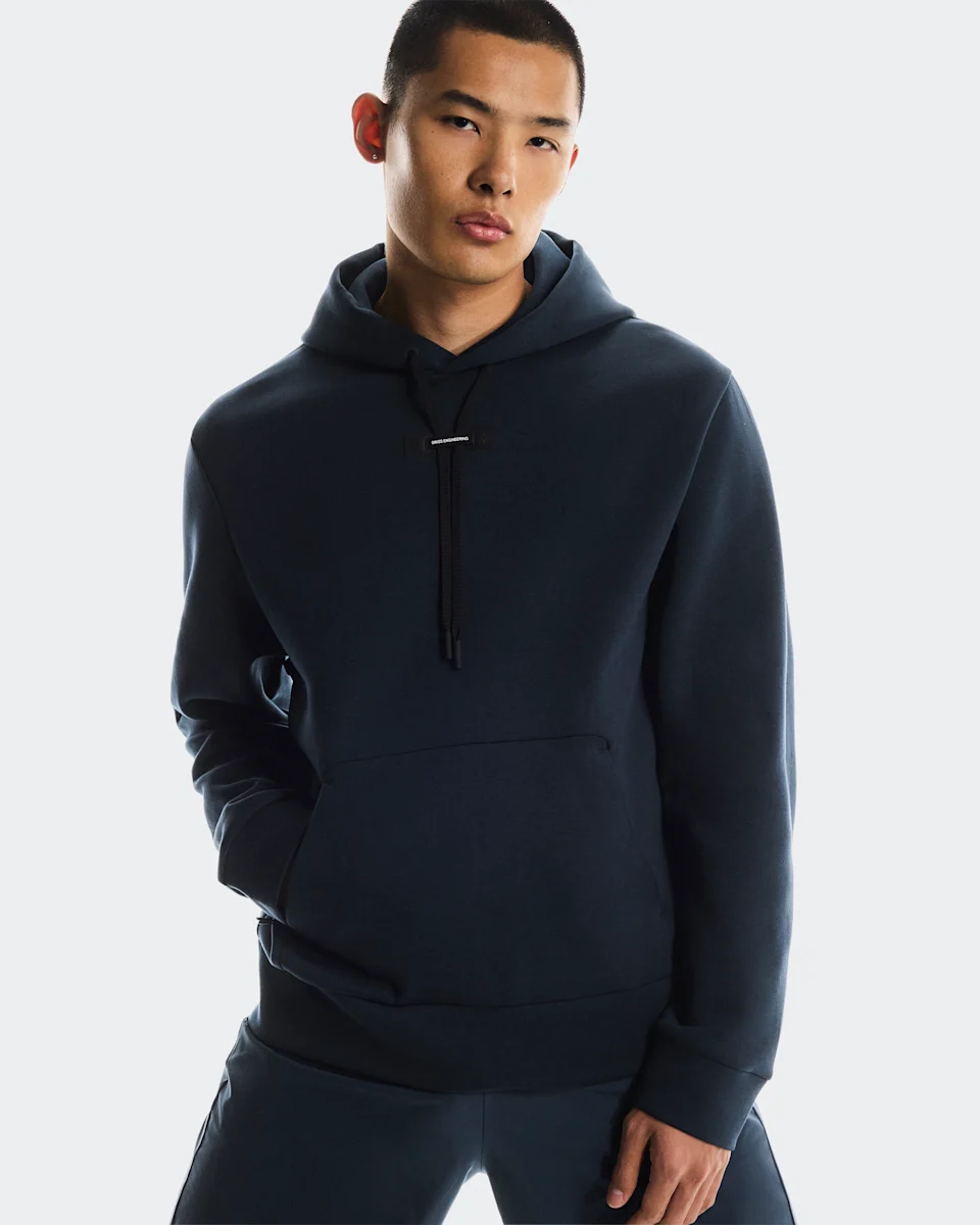 On Focus Tech Hoodie Navy Masculino
