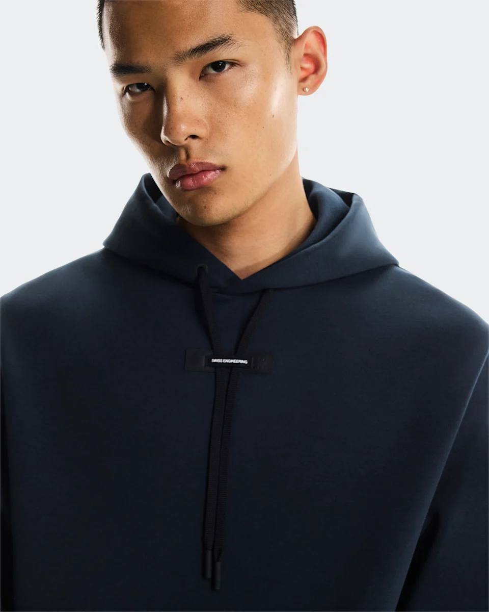 On Focus Tech Hoodie Navy Masculino