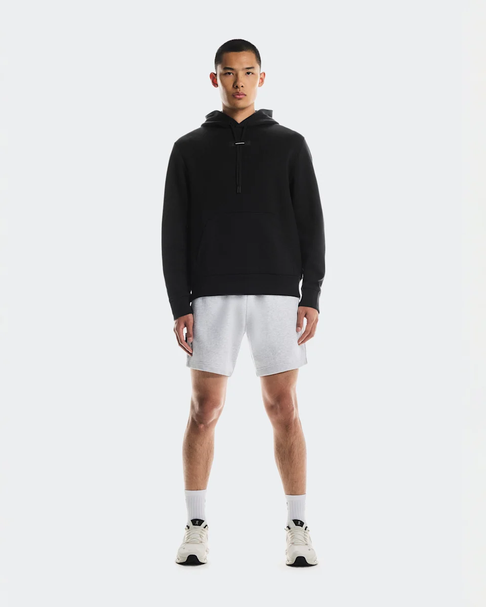 On Focus Tech Hoodie Black Masculino – Uso diário, viagens, treino