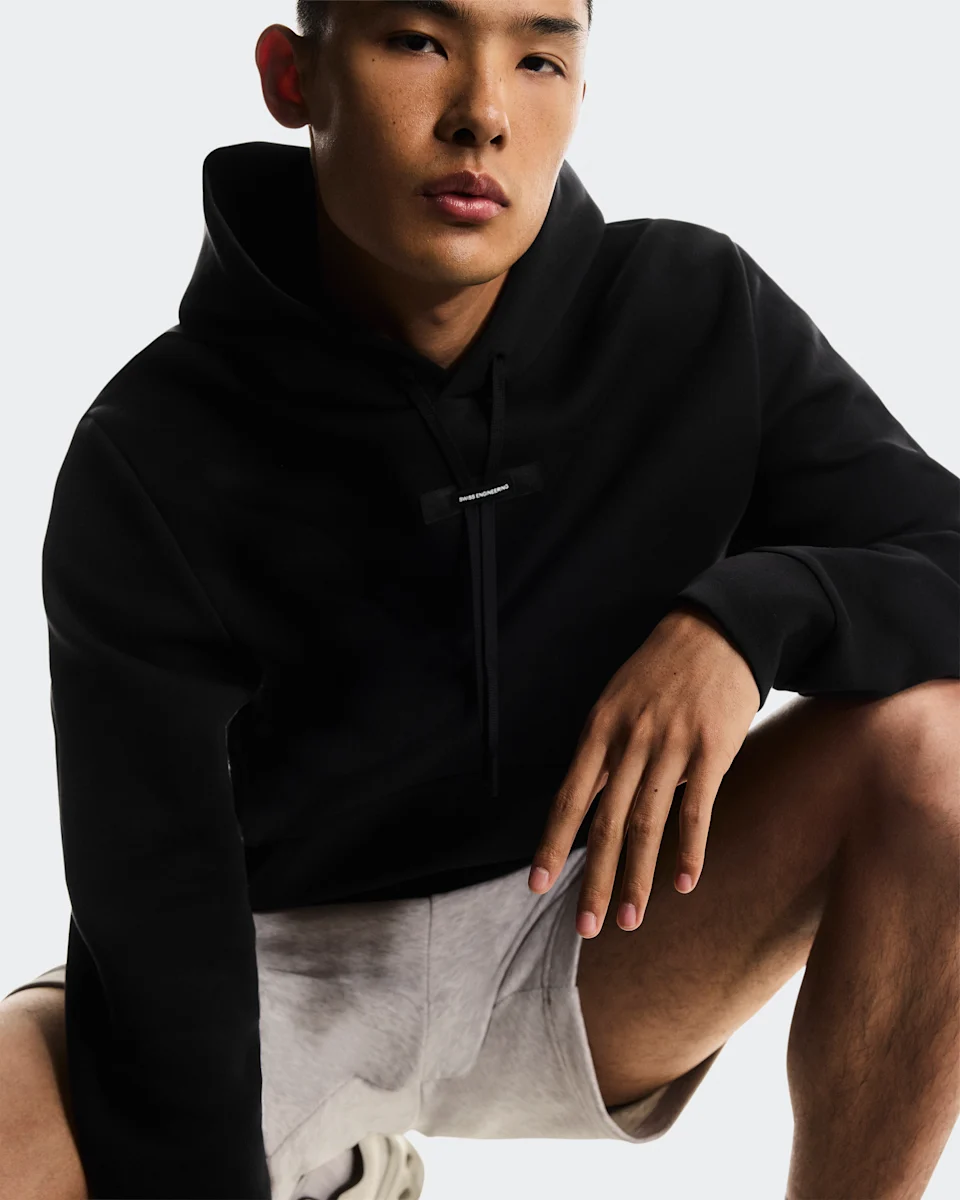 On Focus Tech Hoodie Black Masculino
