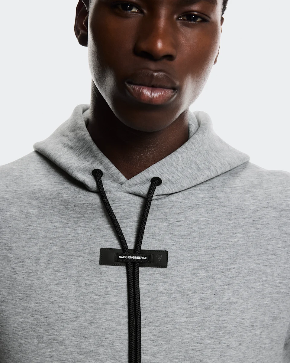 On Focus Tech Hoodie Basalt Masculino