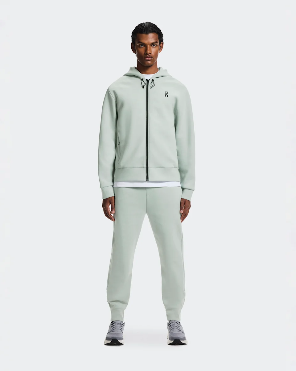 On Focus Tech Zip Hoodie Mineral Masculino