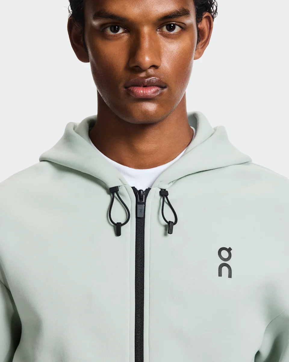 On Focus Tech Zip Hoodie Mineral Masculino