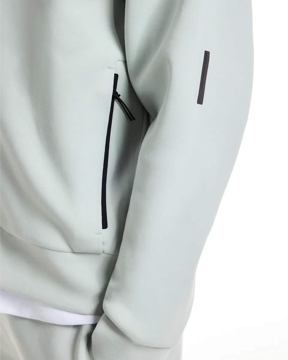 On Focus Tech Zip Hoodie Mineral Masculino