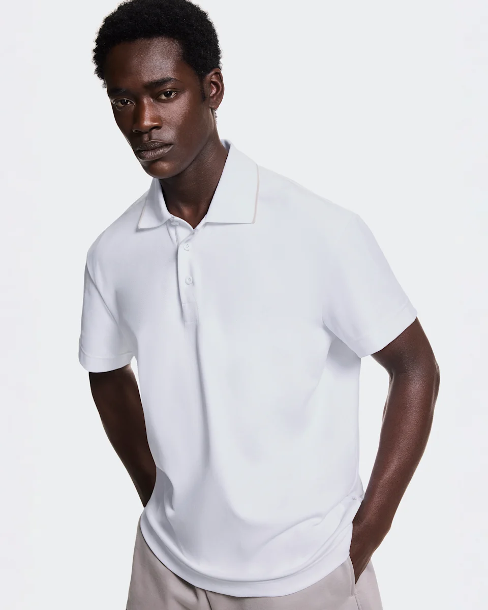 On Courtside Polo White & Sand Masculino