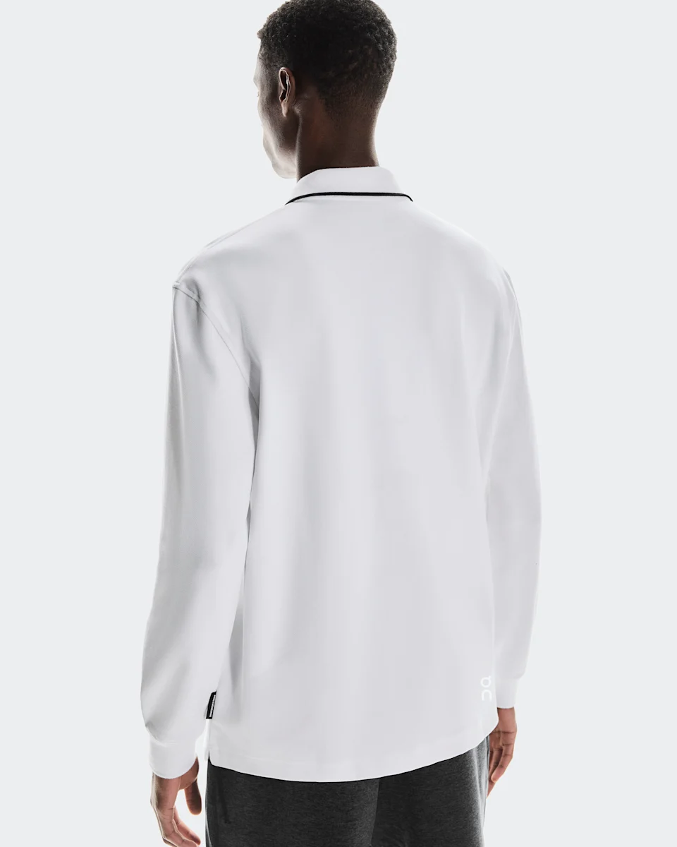 On Courtside Long-T Polo White Masculino