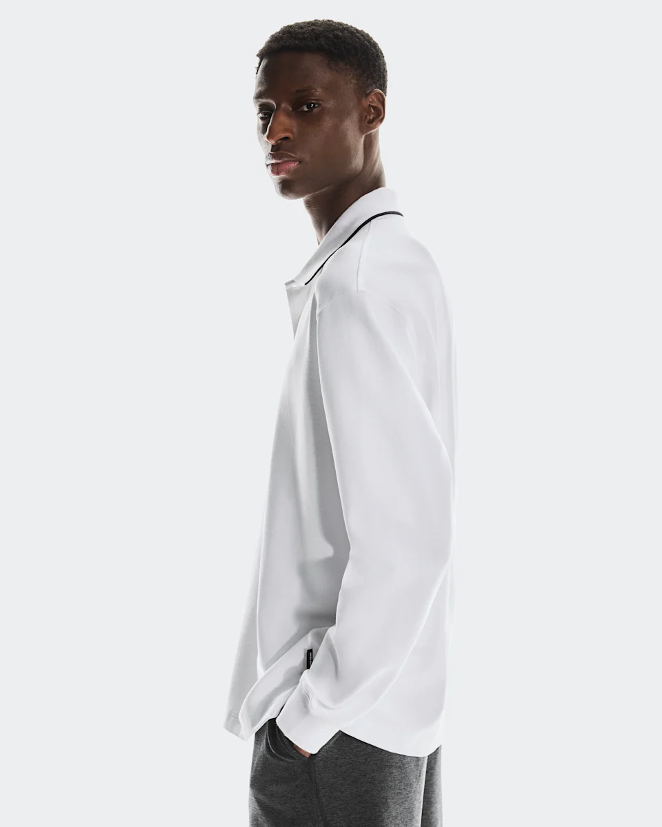 On Courtside Long-T Polo White Masculino
