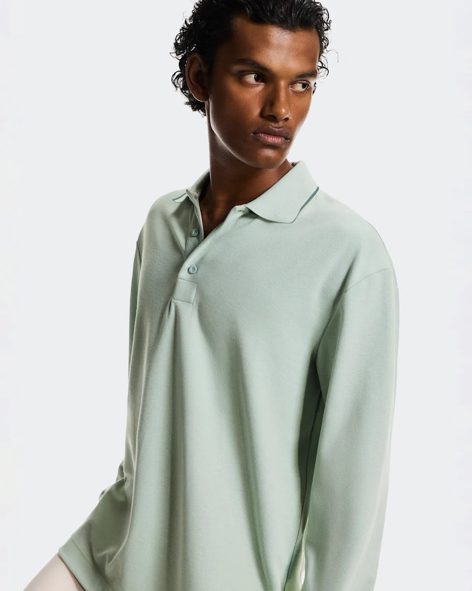 On Courtside Long-T Polo Mineral & Tide Masculino
