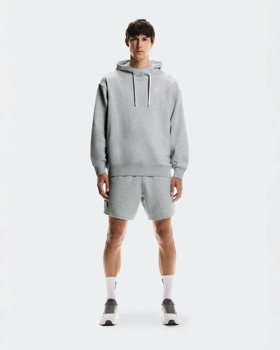 On Club Hoodie Smash Grey Heather Masculino – Recuperação, uso diário, lifestyle