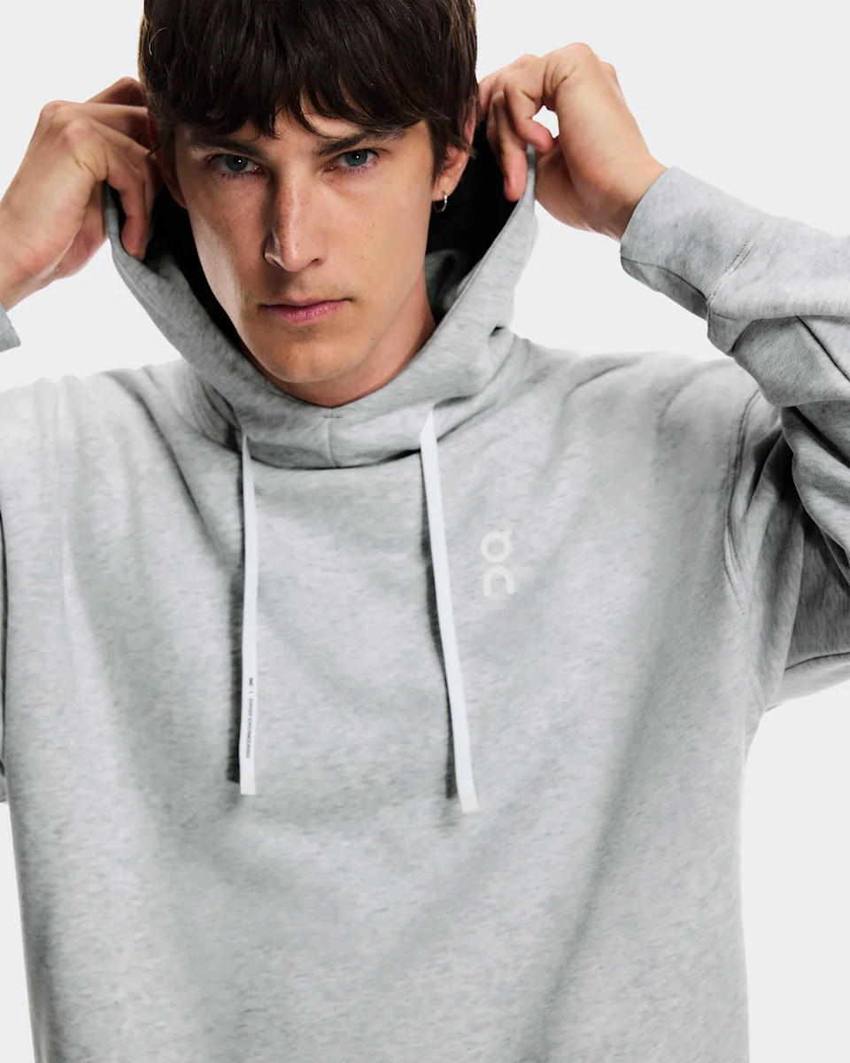 On Club Hoodie Smash Grey Heather Masculino