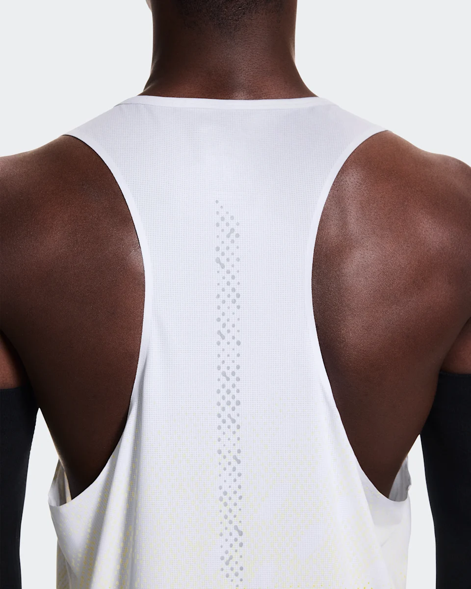 On Zero Singlet White & Lime Masculino