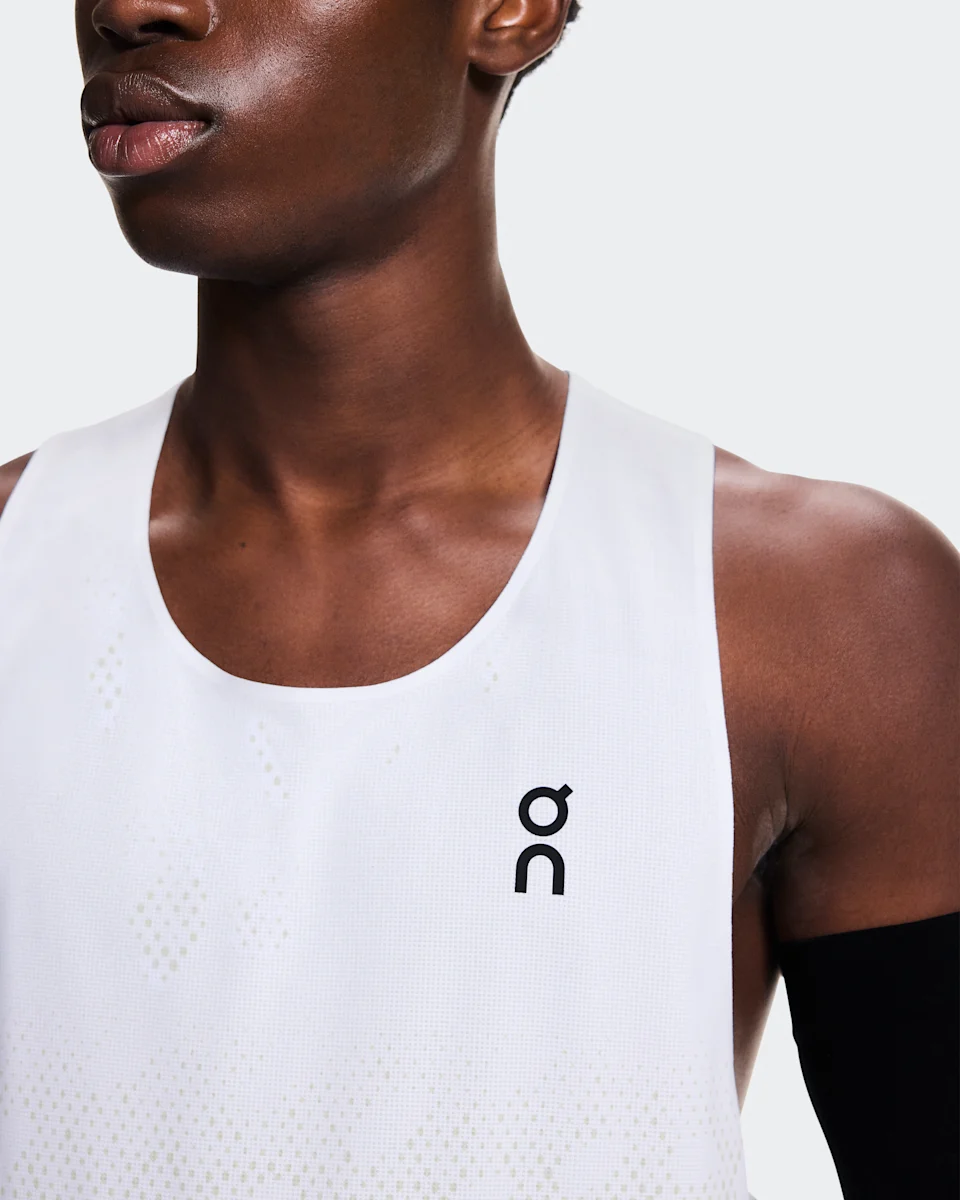 On Zero Singlet White & Lime Masculino