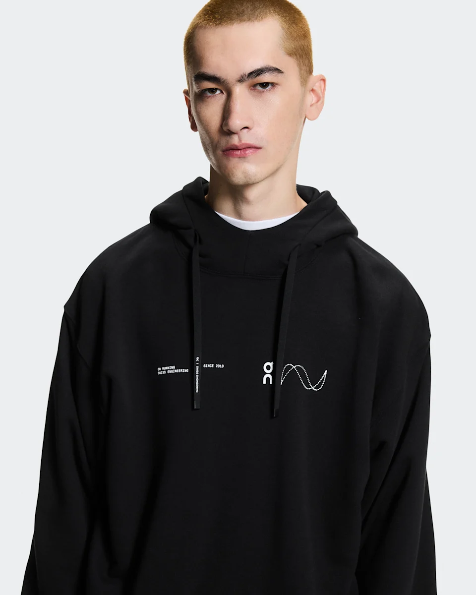 On Club Hoodie Avant Black Masculino