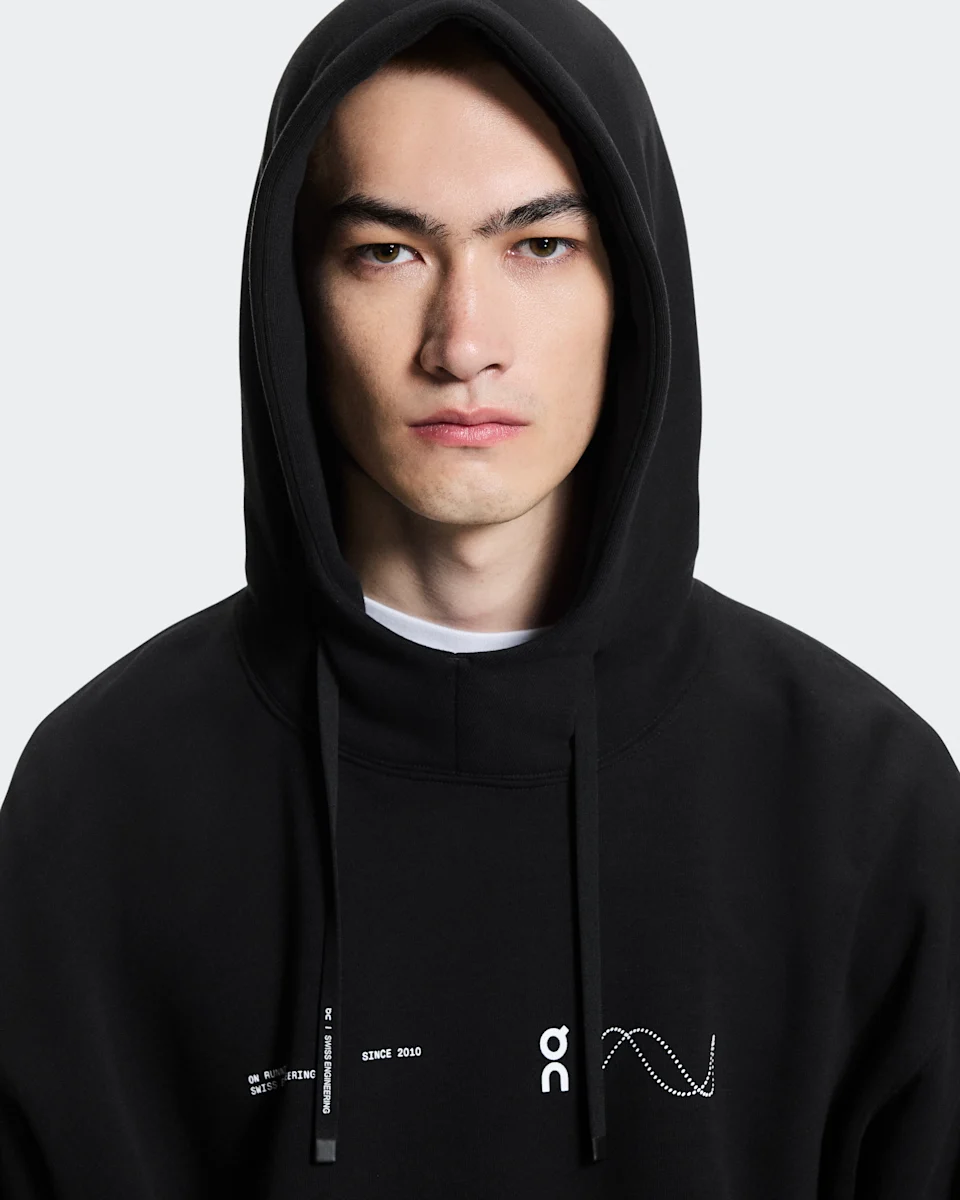 On Club Hoodie Avant Black Masculino