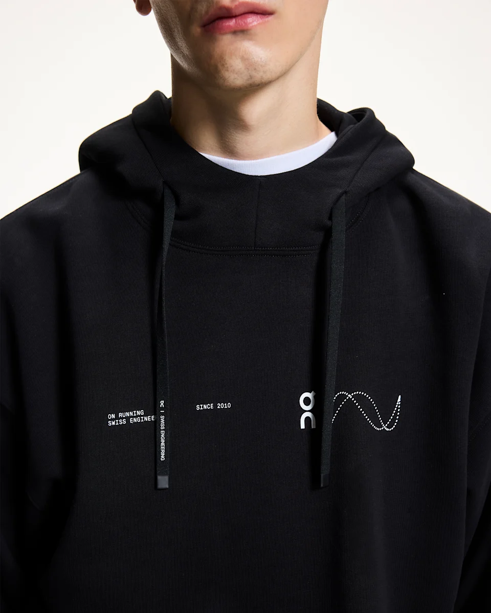 On Club Hoodie Avant Black Masculino