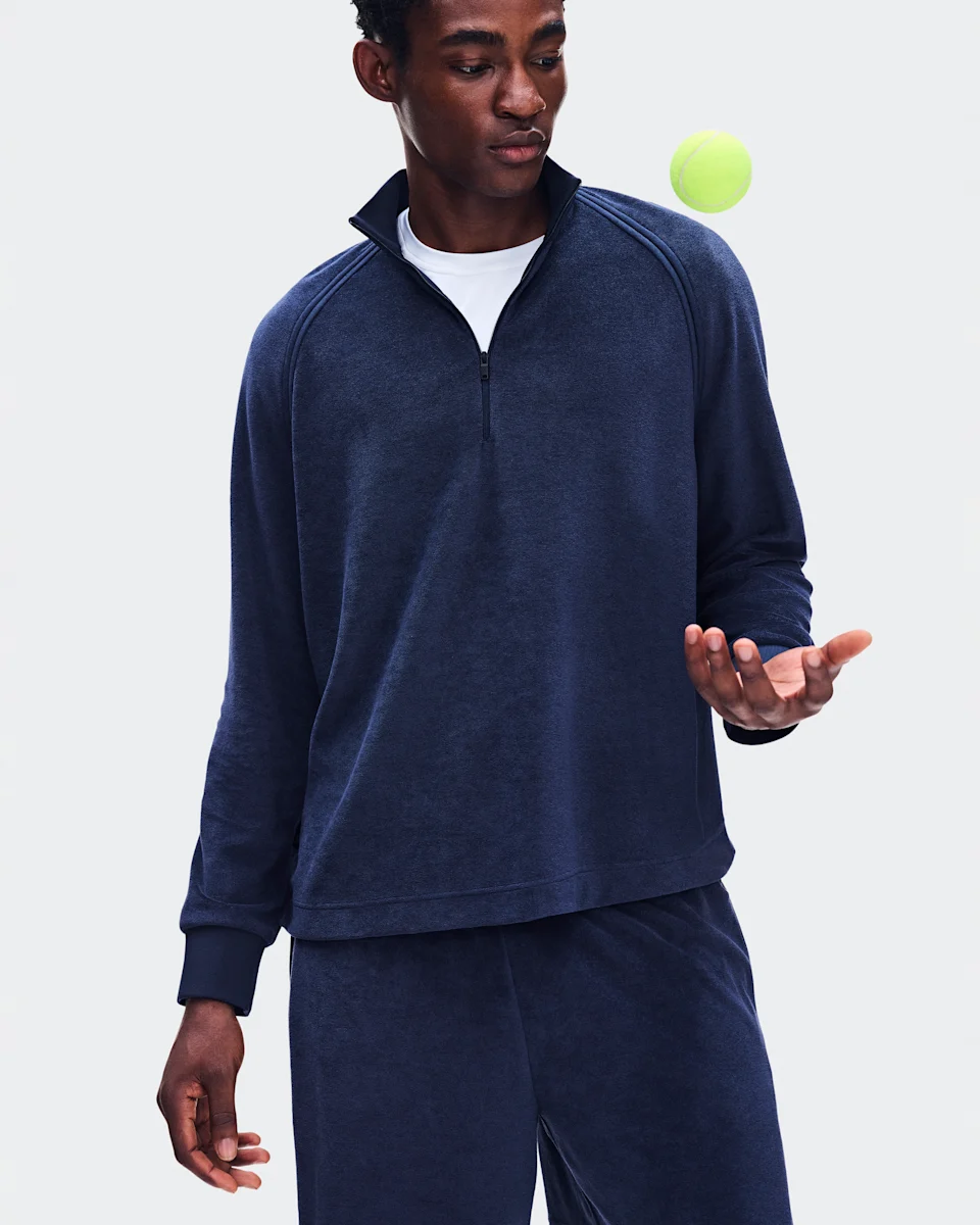 On Courtside Pullover Terry Inkwell Masculino