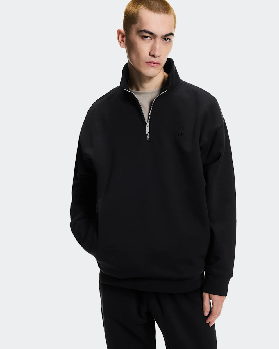 On Club Collective 1/4 Zip Black Masculino