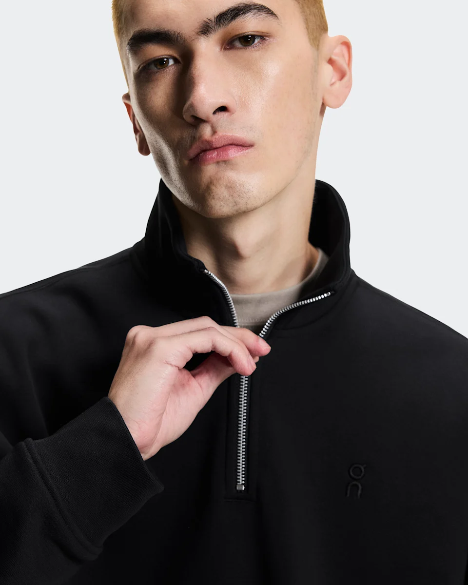 On Club Collective 1/4 Zip Black Masculino