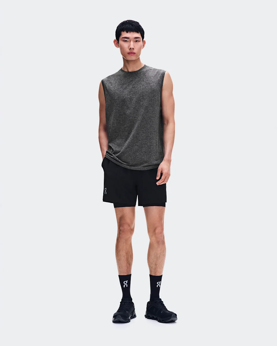 On Train 2-in-1 Shorts Black Masculino – Treinos de alta intensidade