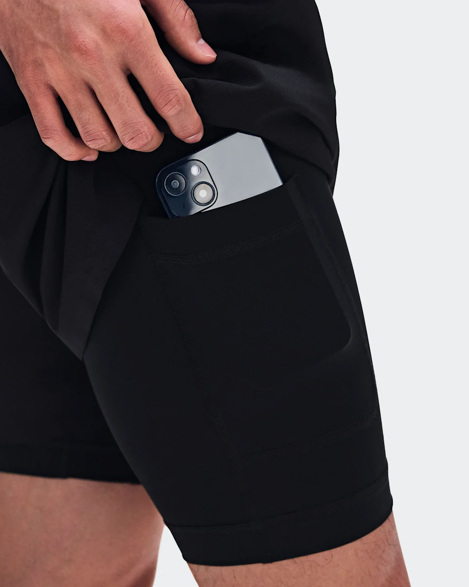 On Train 2-in-1 Shorts Black Masculino