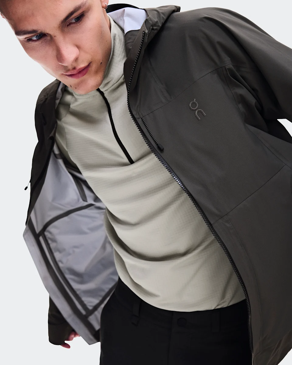 On Ascent Jacket Espresso Masculino