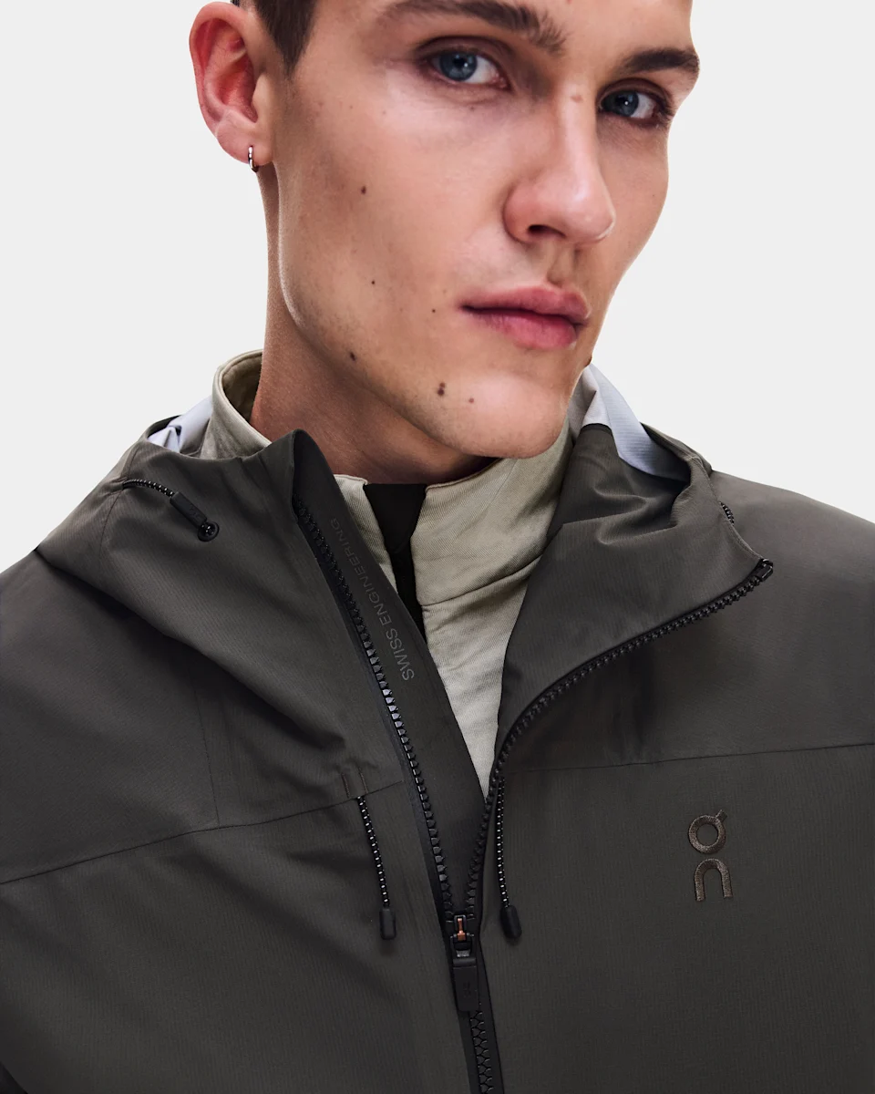 On Ascent Jacket Espresso Masculino