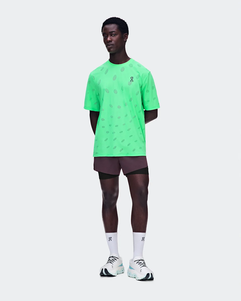 On Zero 2-in-1 Shorts Urchin & Black Masculino – Para treinos e corridas de alta performance