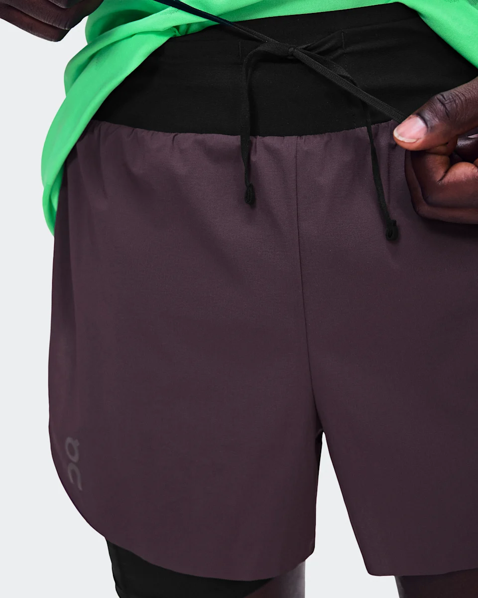 On Zero 2-in-1 Shorts Urchin & Black Masculino
