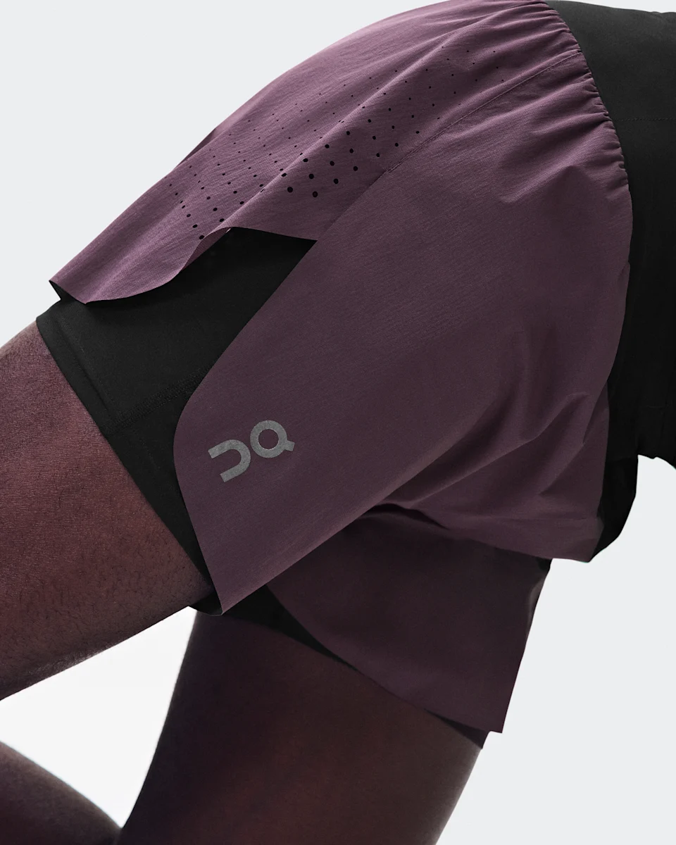 On Zero 2-in-1 Shorts Urchin & Black Masculino