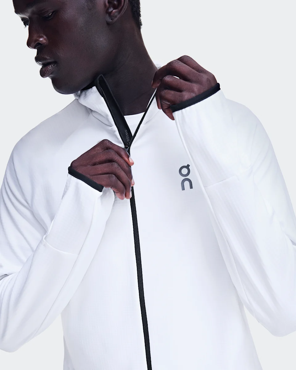 On Climate Zip Hoodie White Masculino