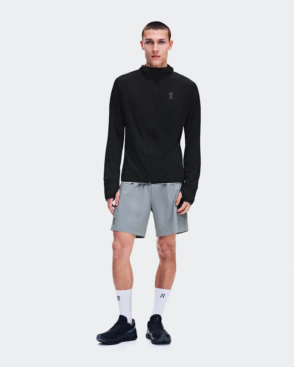 On Climate Zip Hoodie Black Masculino – Corrida em dias frios