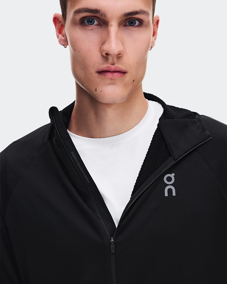 On Climate Zip Hoodie Black Masculino