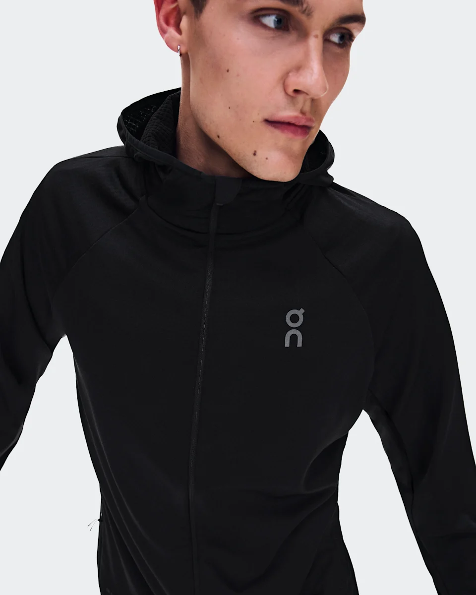 On Climate Zip Hoodie Black Masculino