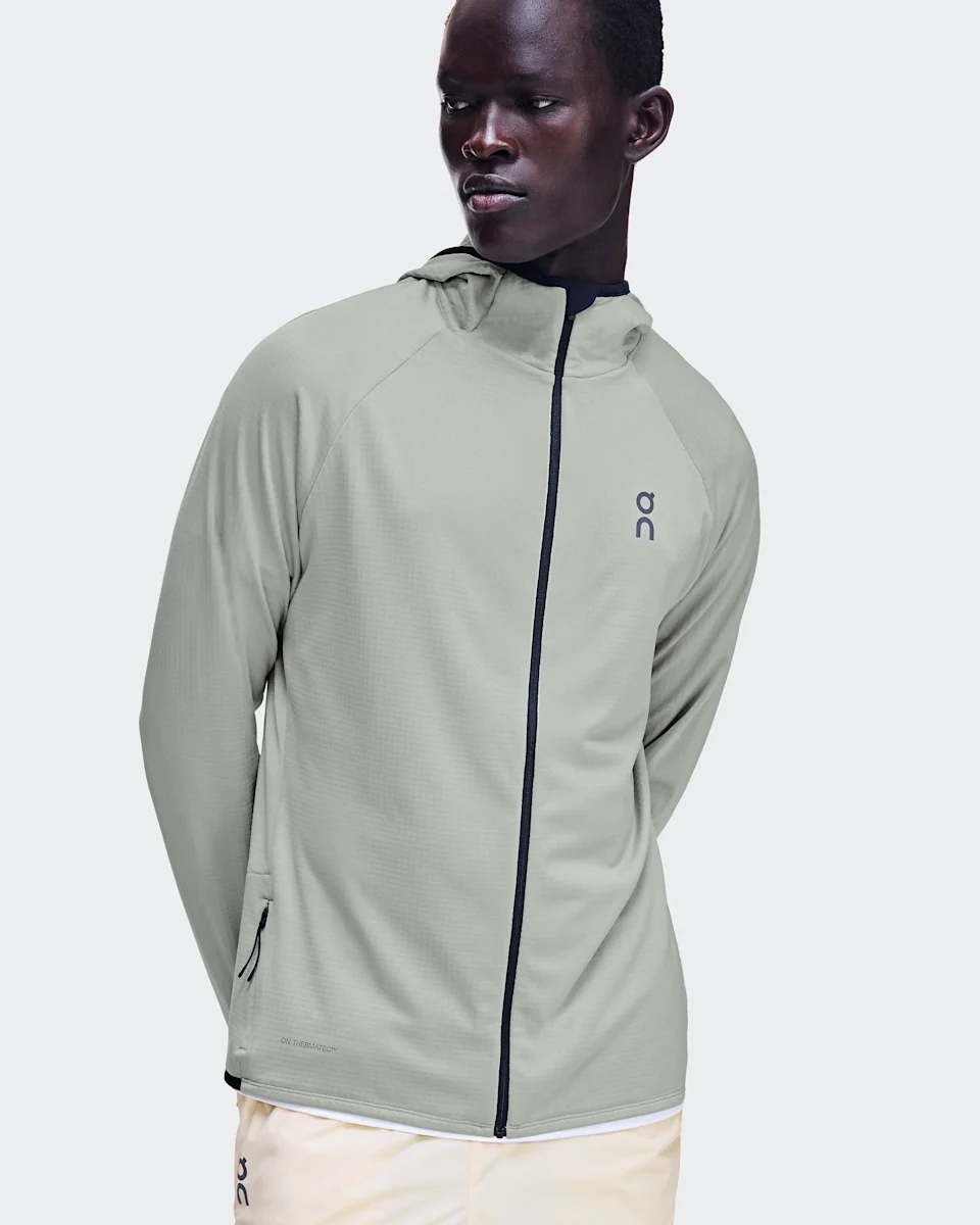 On Climate Zip Hoodie Brume Masculino
