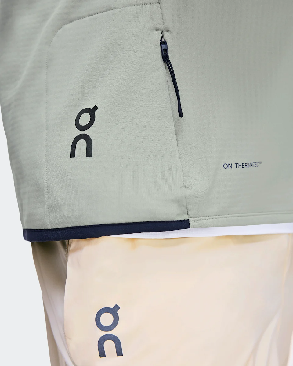 On Climate Zip Hoodie Brume Masculino