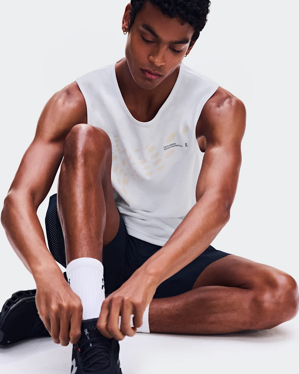 On On Run Tank White Masculino