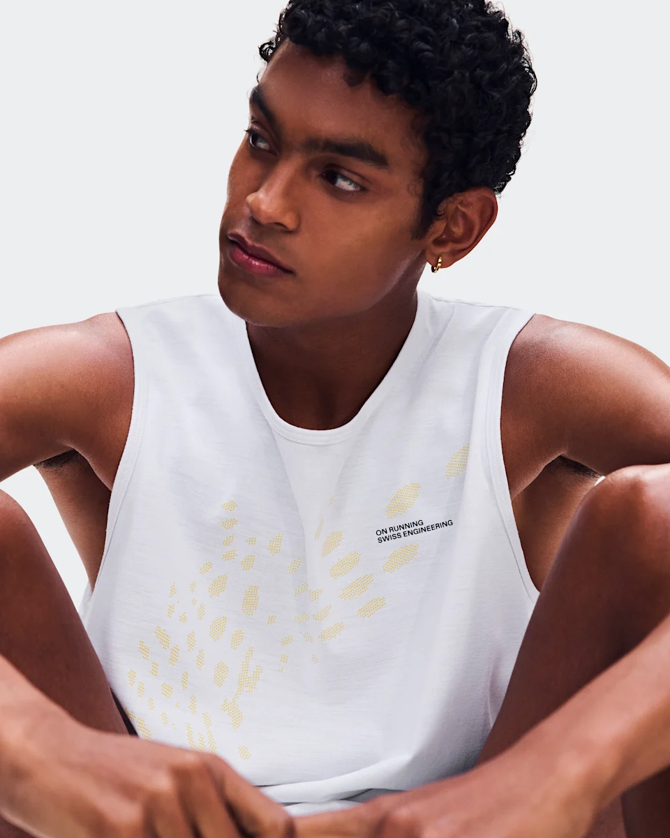 On On Run Tank White Masculino