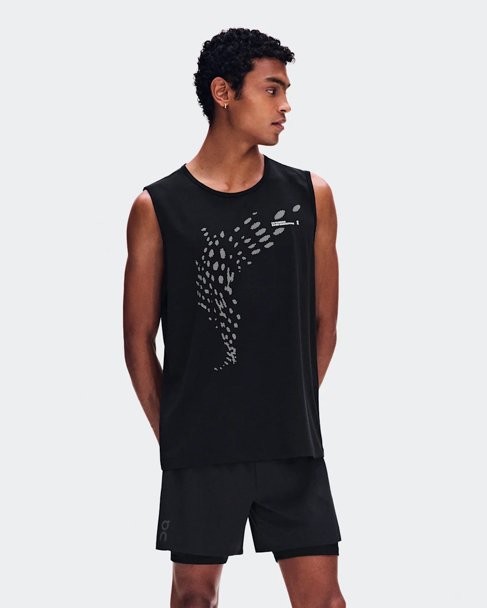 On On Run Tank Black Masculino