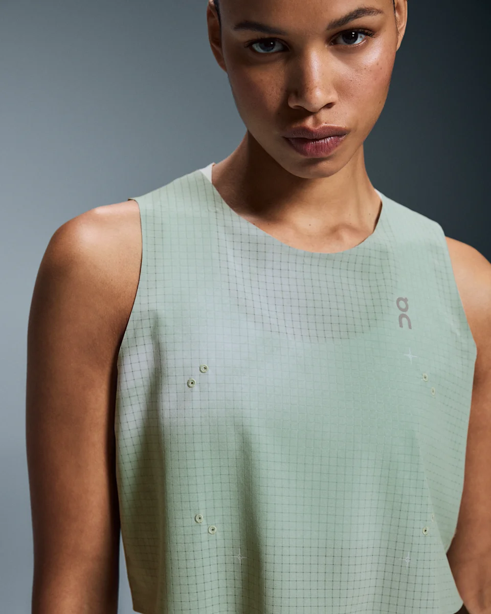 On Pace Tank Sage Feminino
