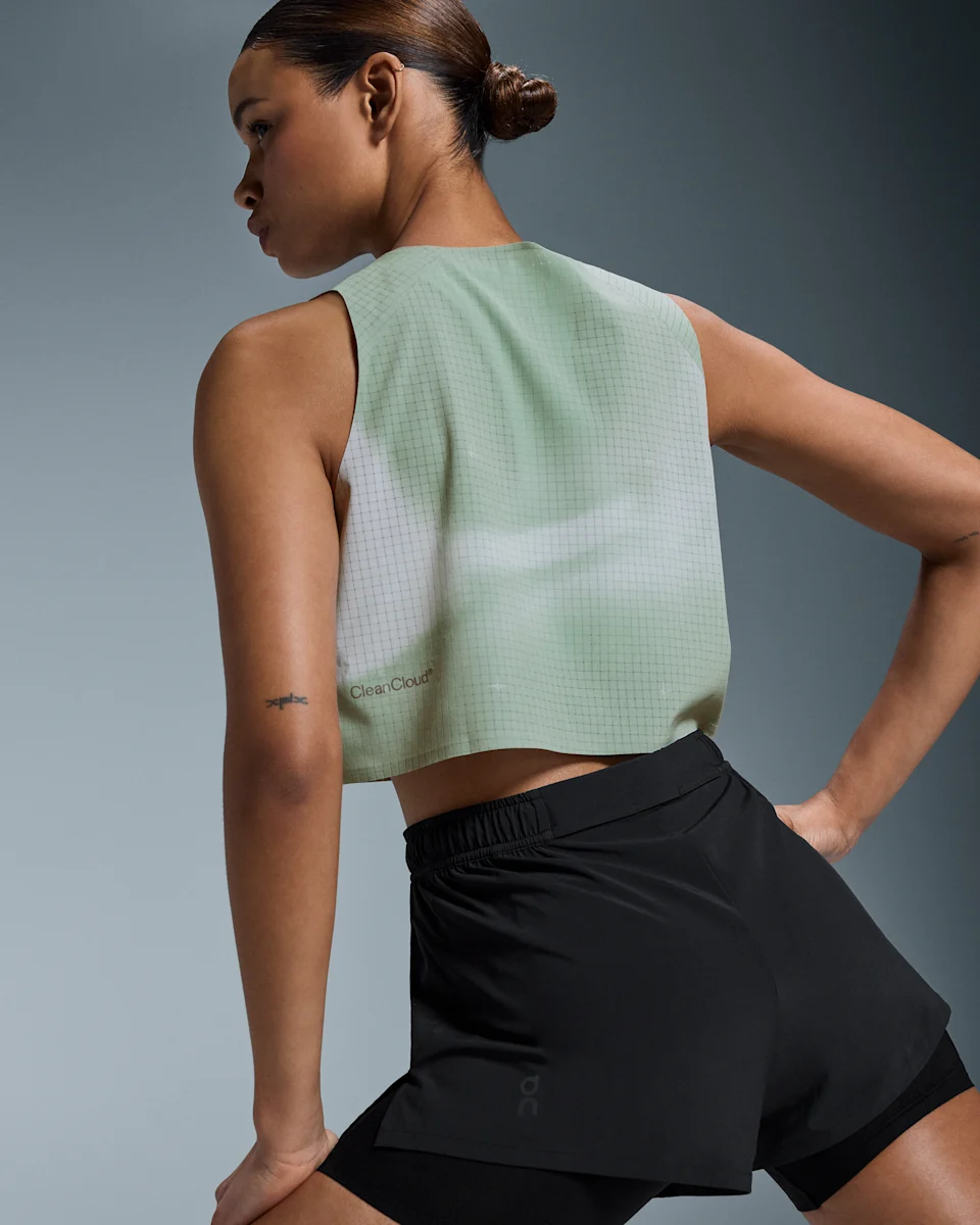 On Pace Tank Sage Feminino