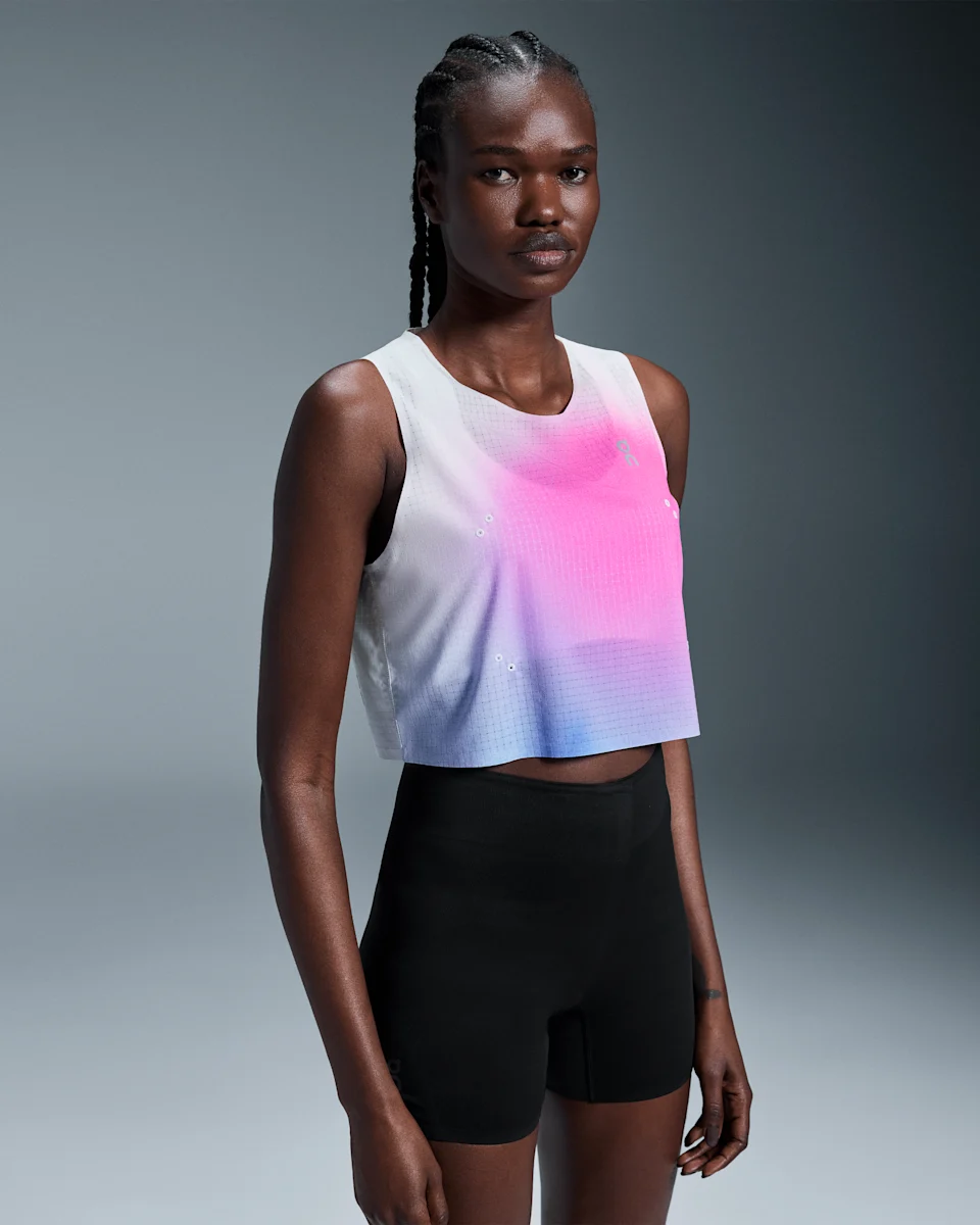 On Pace Tank Undyed & Pink Feminino