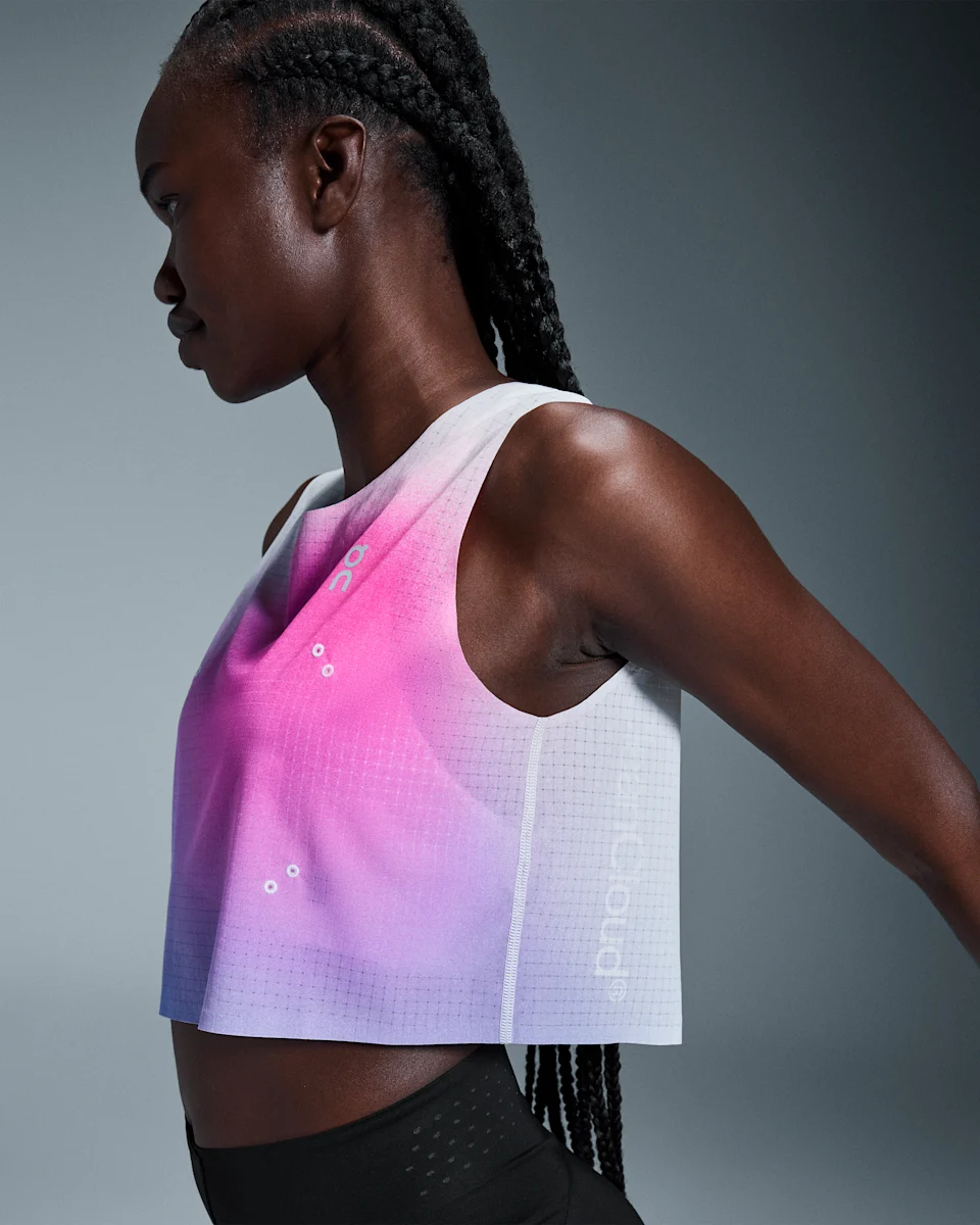 On Pace Tank Undyed & Pink Feminino