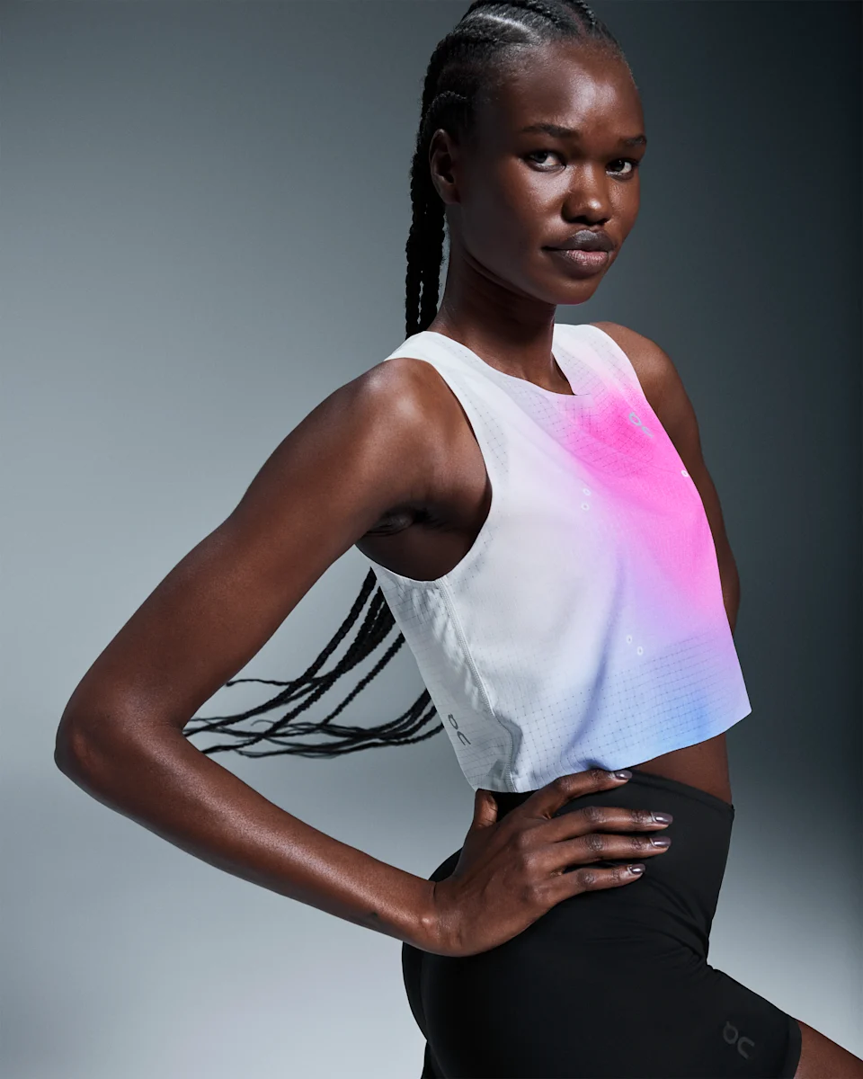On Pace Tank Undyed & Pink Feminino